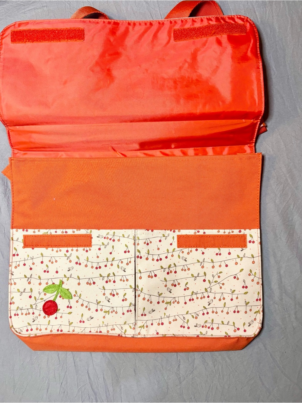Busquets by Busquets Messenger Bag Cherry Bird Cottagecore Kawaii Y2K Orange - Picture 7 of 11